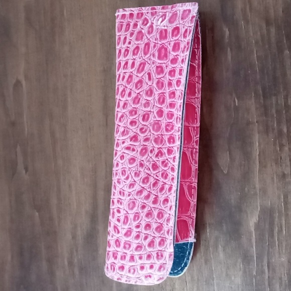 Foster Grant Red Design Reading Glasses w Pink Animal Print Case & Cloth - Picture 6 of 7